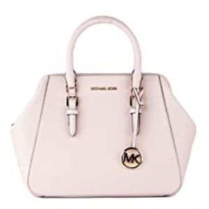 Michael Kors Charlotte Powder Blush LG Leather Satchel